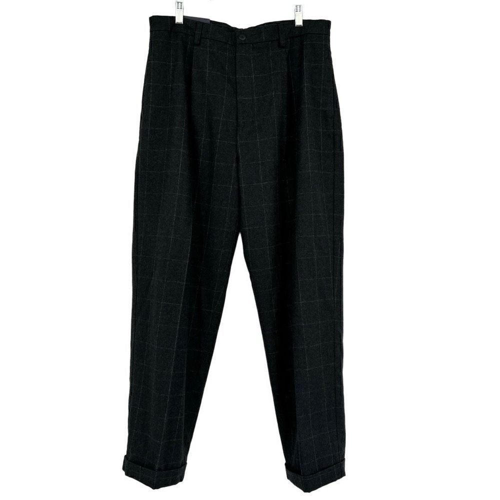 Nautica Hampton Pant Dress Wool Blend Dress Pants Flint Heather 36X32
